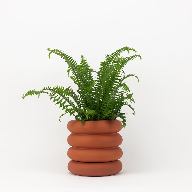 Tall Stacked Planter - Terracotta