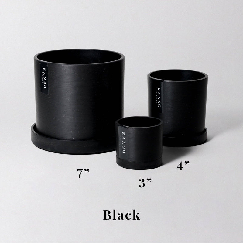 Three Set | 3" 4" 7" Planters & Saucers  | 4 Colorways: Tatami Tan