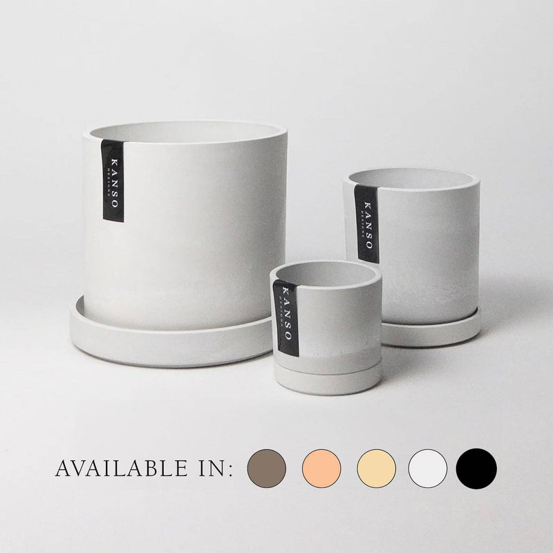 Three Set | 3" 4" 7" Planters & Saucers  | 4 Colorways: Tatami Tan