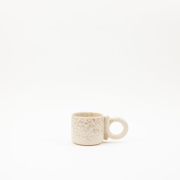 Looopy Handle Mug - Speckled Cream