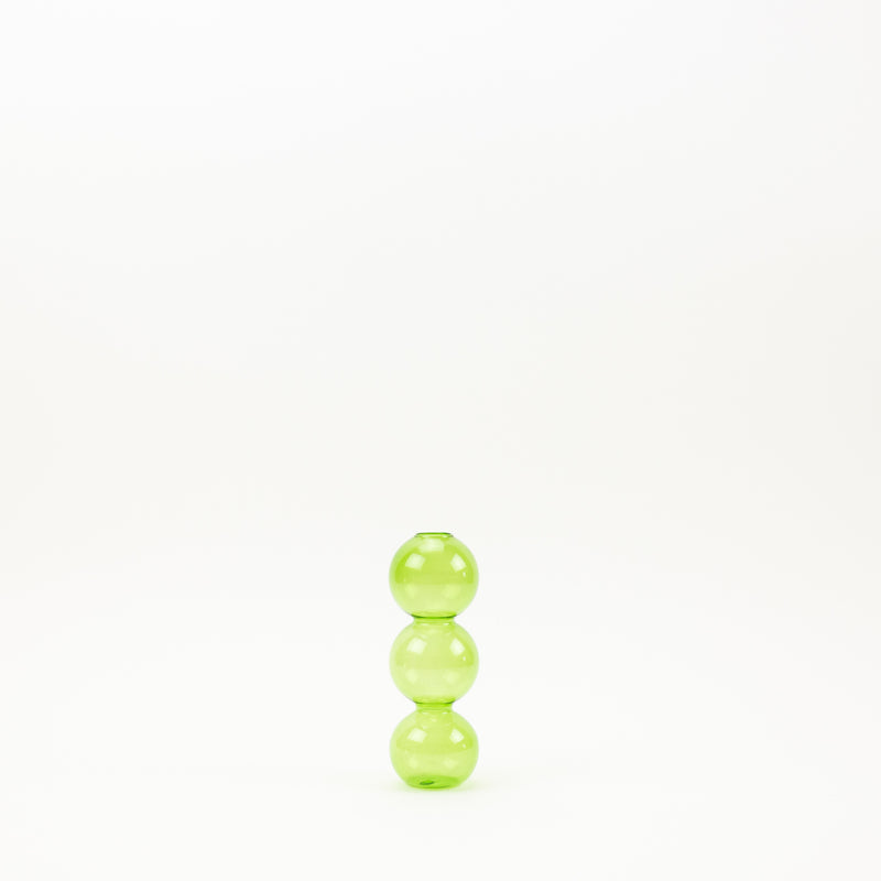Bubble Shape Glass Vase - green