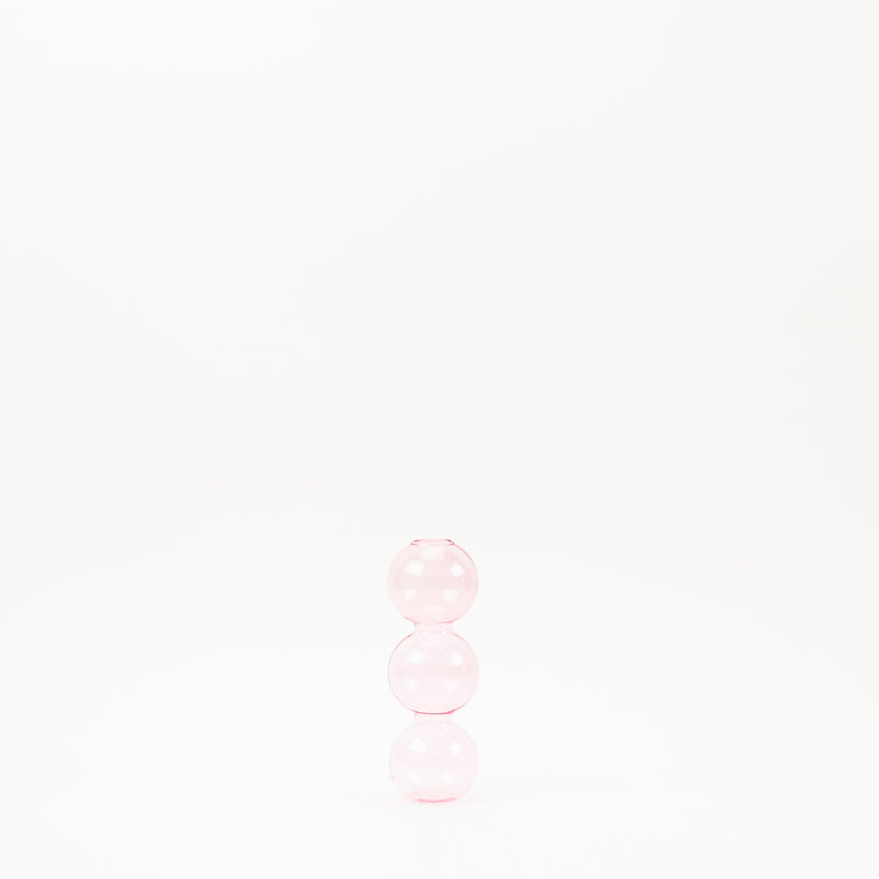 Bubble Shape Glass Vase - pink