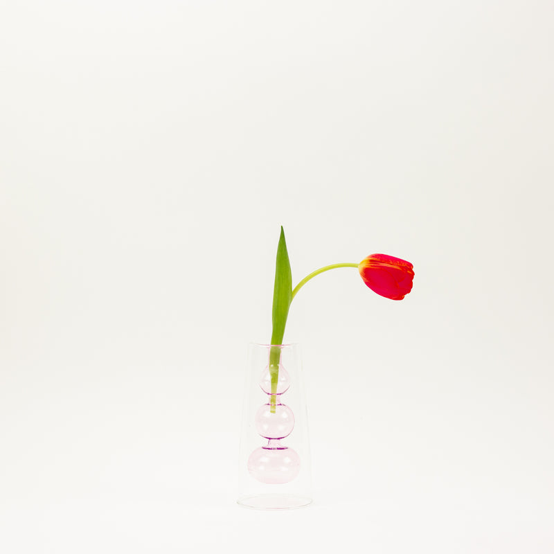 Nordic Hydroponic Colored Glass Vase - pink