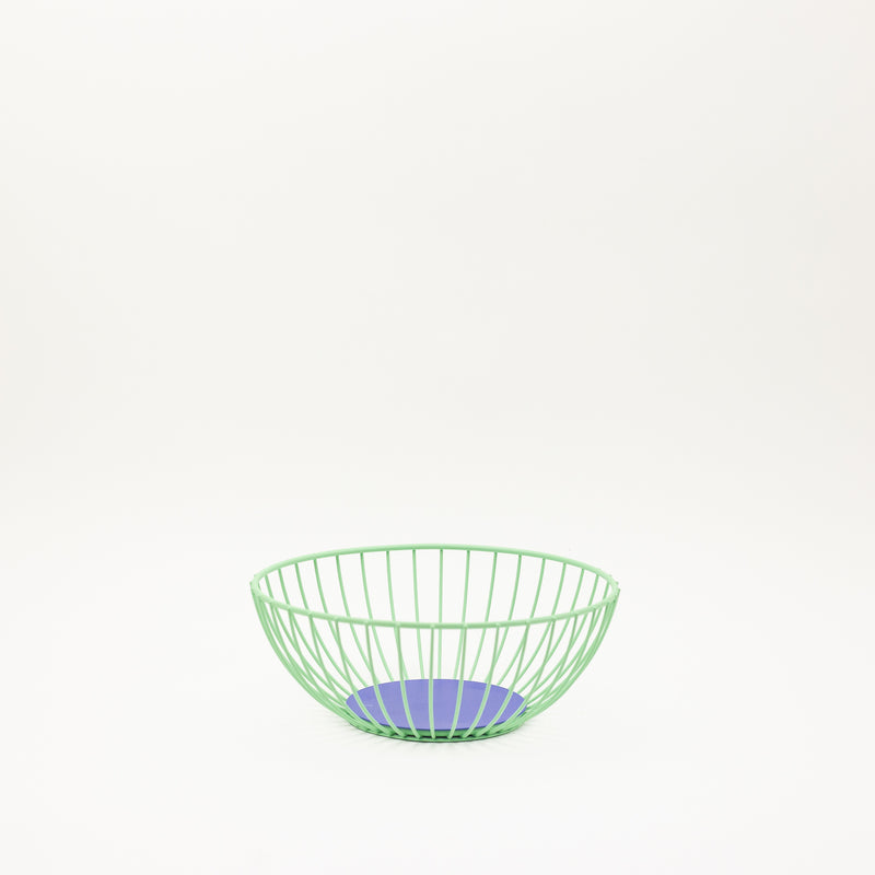 Large Iris Wire Basket - Mint/Blue