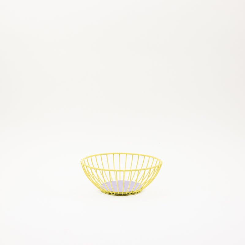 Iris Wire Basket - Yellow/Lilac