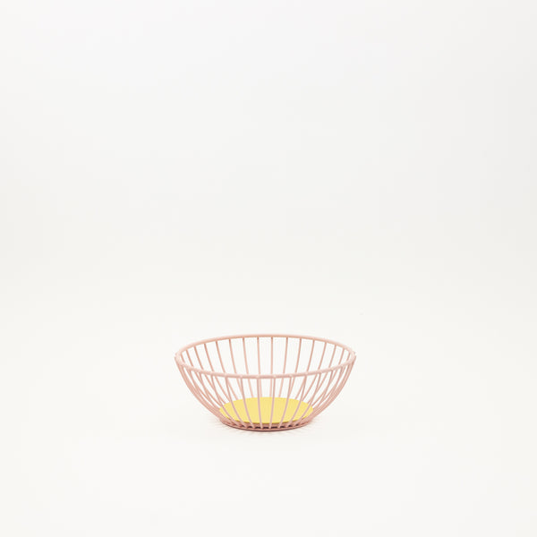 Small Iris Wire Basket - Pink/Yellow