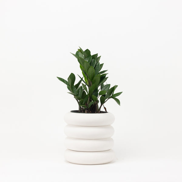 Tall Stacked Planter - White