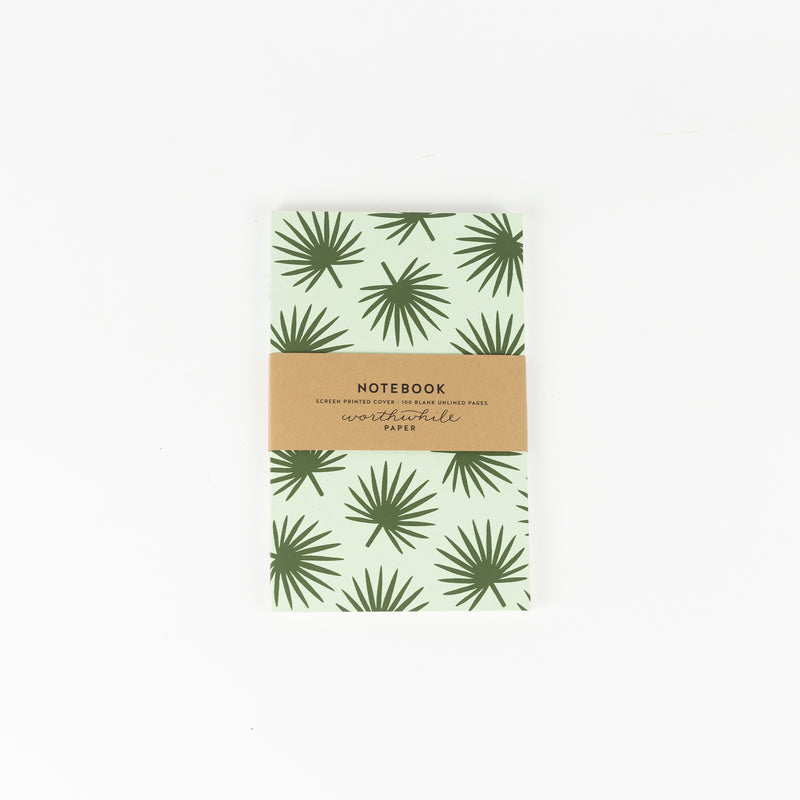 Tropical Palm Leaf Pattern Notebook