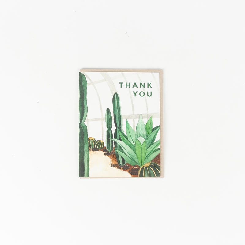 Thank You Cactus Conservatory Greeting Card