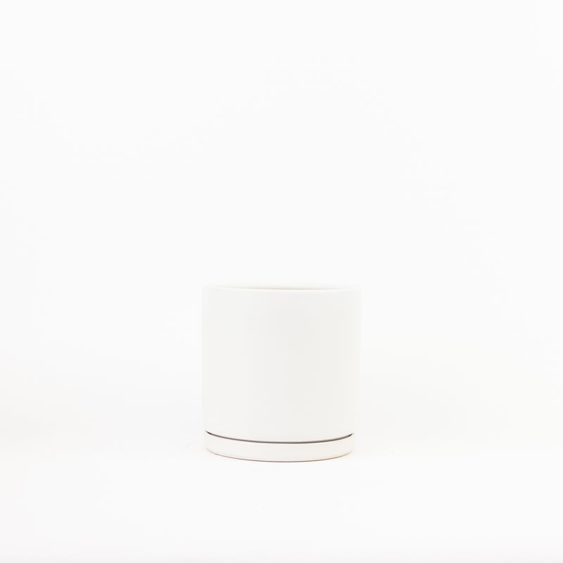 Gemstone Cylinder Planter - White