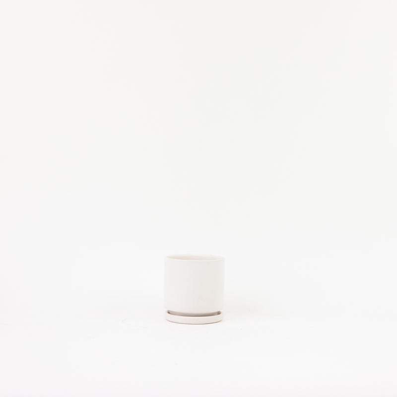 Gemstone Cylinder Planter - White