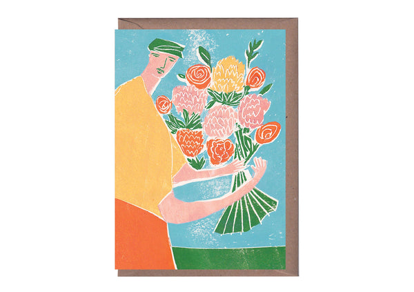 Flower Delivery Greeting Card