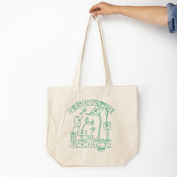 "Let's Take Care of Each Other" Tote